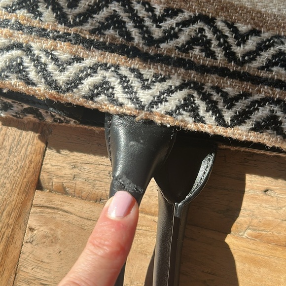 Maje Striped Wool Tote – French Boho Chic Shoulder Bag - Picture 13 of 13